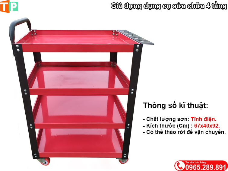 Kệ đựng dụng cụ 4 ngăn