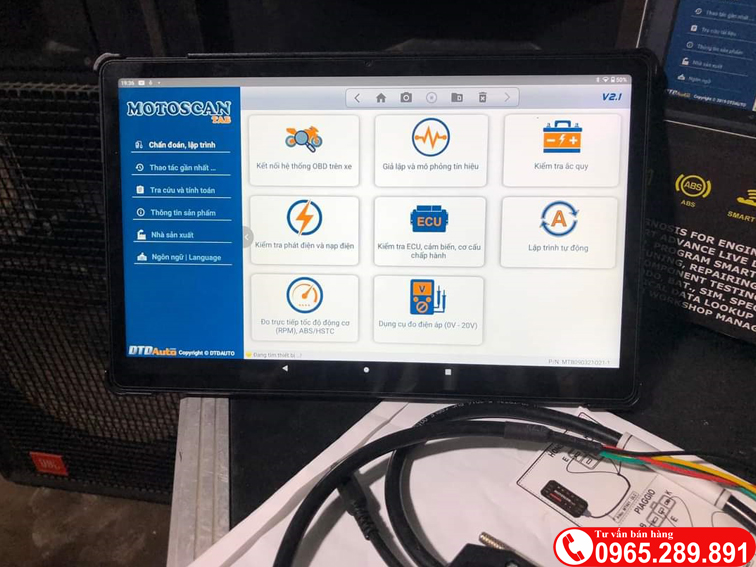 Motoscan Tab máy đọc xóa lỗi xe máy Fi