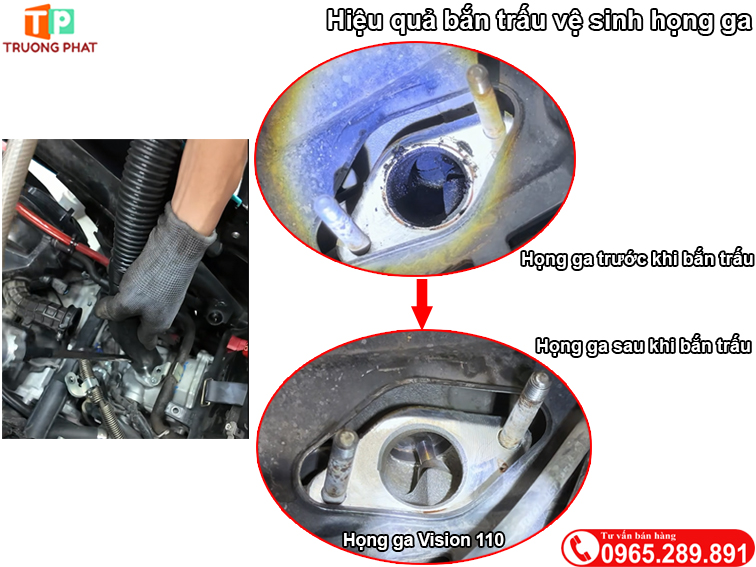 Vệ sinh họng nạp xe ga