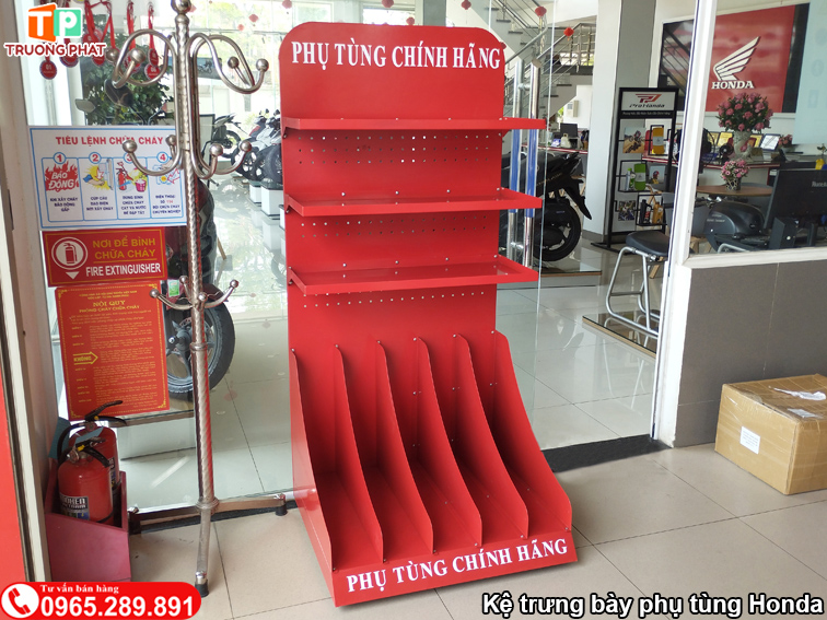 Kệ trưng bày phụ tùng Honda