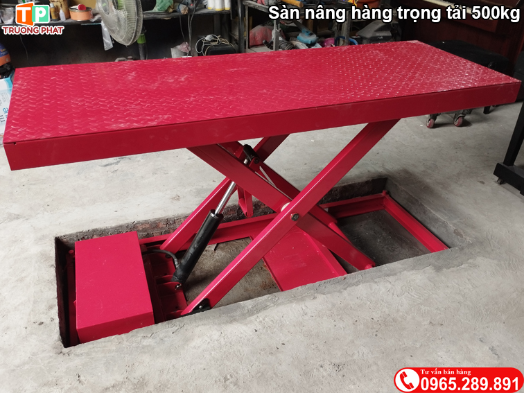 Sàn nâng hàng trọng tải 500kg
