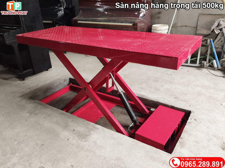 Sàn nâng thủy lực trọng tải 500kg